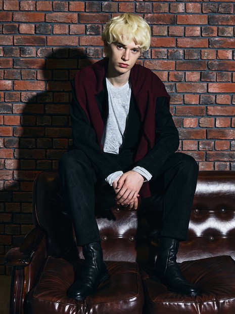 ソフトレザー】ドレープ ロング バックジップ ブーツ