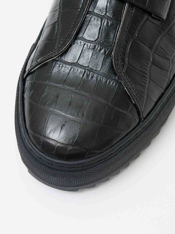 26A/W】ビッグストラップ クロコレザー スリッポン【予約