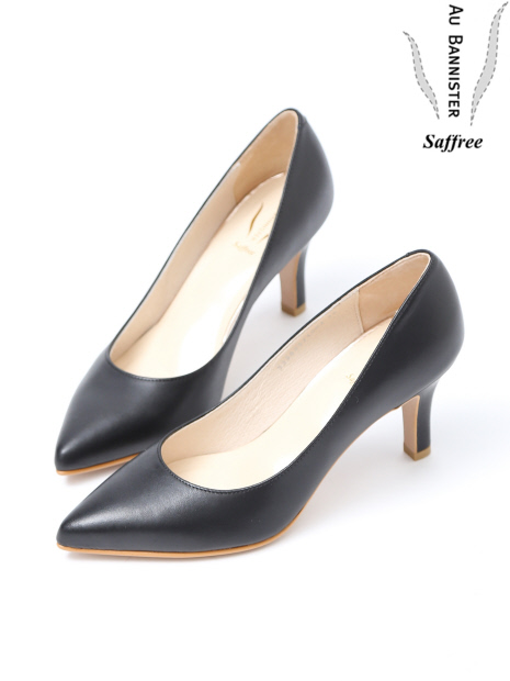 Saffree7.5cmポインテッドプレーンパンプス