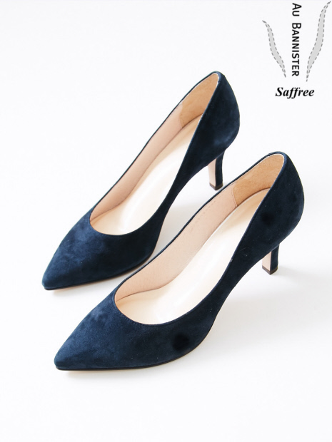 Saffree7.5cmポインテッドプレーンパンプス