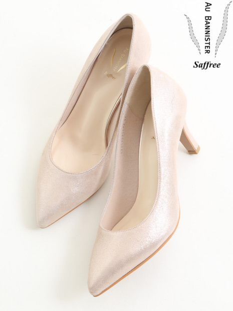 Saffree7.5cmポインテッドプレーンパンプス