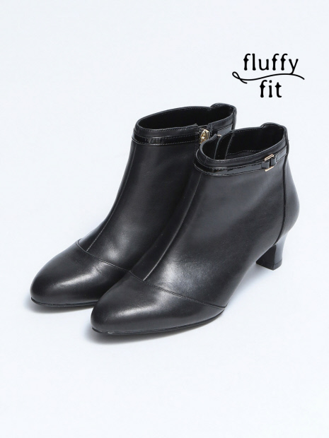 fluffy fitベルトアンクルショートブーツ