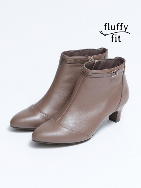 fluffy fitベルトアンクルショートブーツ