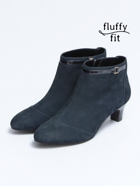 fluffy fitベルトアンクルショートブーツ