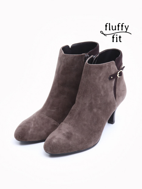 fluffy fitサイドベルトショートブーツ