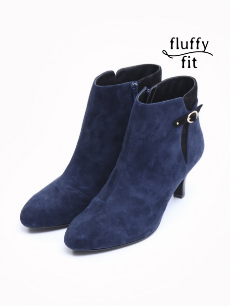 fluffy fitサイドベルトショートブーツ