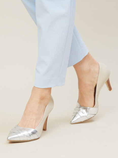 Saffreeメッシュハイヒールパンプス
