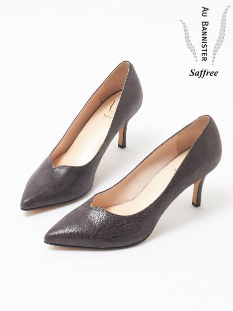 Saffree Vカットハイヒールパンプス