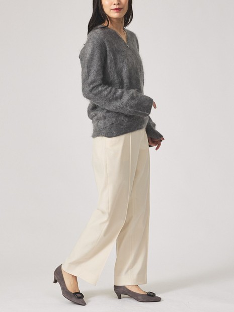 オーナメント ミドルヒールパンプス