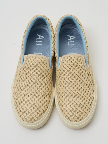 ラフィアライク スリッポンスニーカー