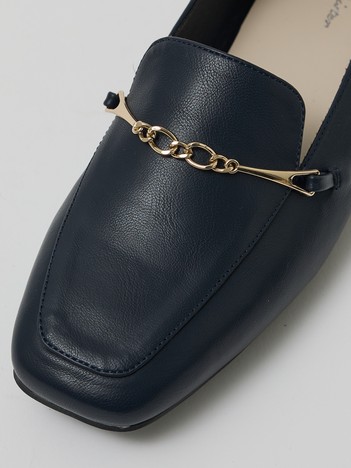 【ブルー】バブーシュビットモカスクエアトゥ ローファー 販売店舗限定】バブーシュビットモカスクエアトゥローファー｜Au