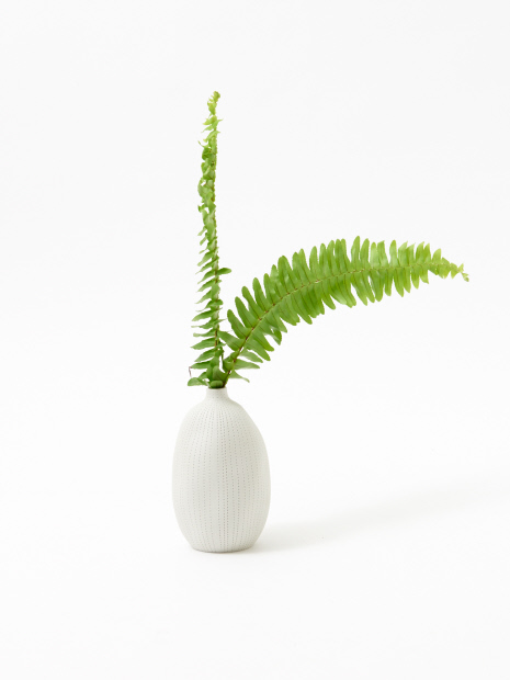 フラワーベース ポッテリvase whiteL