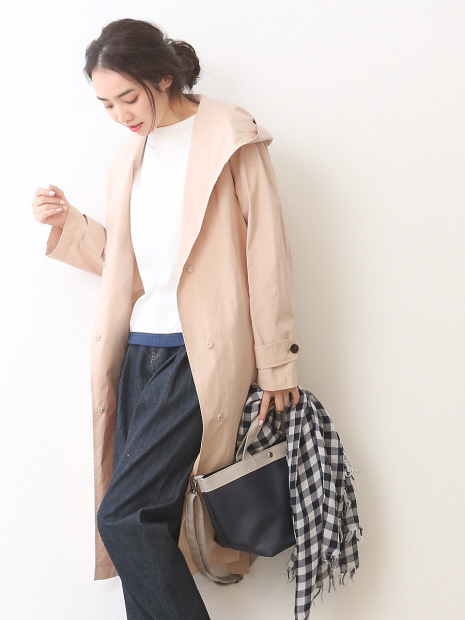 高密度フード付きラップコート