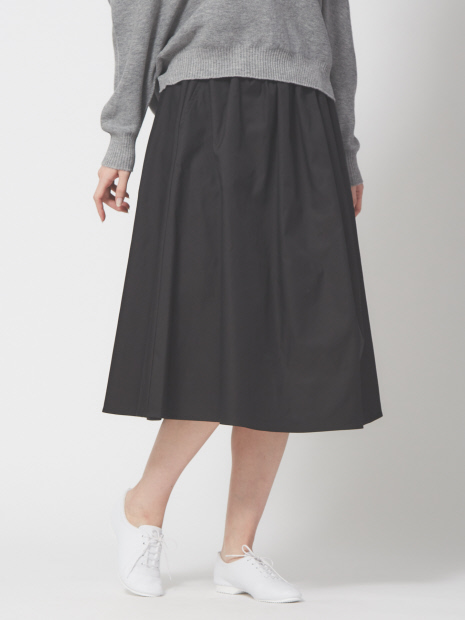 ギャバストレッチミモレスカート