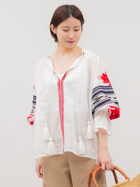 【COCUCA】エンブロイダリーブラウス