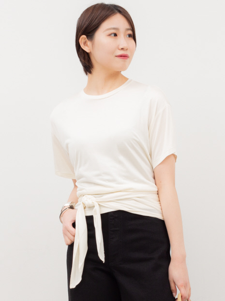 【COCUCA】バックオープンジャージーTシャツ