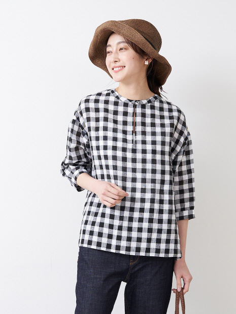 【STAMP AND DIARY】 スキッパーブラウス