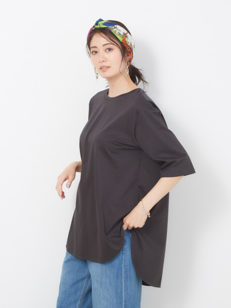 【接触冷感】コンパクトクールチュニックTシャツ