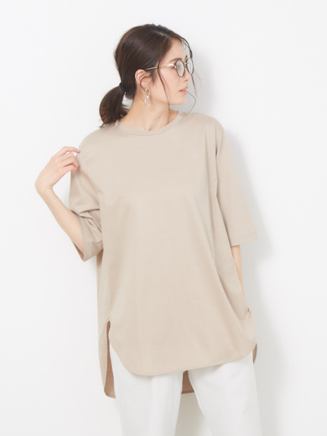 【接触冷感】コンパクトクールチュニックTシャツ