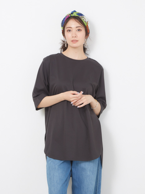 【接触冷感】コンパクトクールチュニックTシャツ