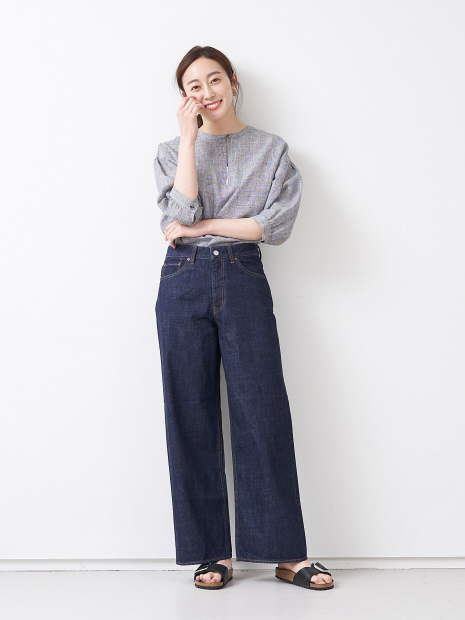 セミワイドデニムパンツ