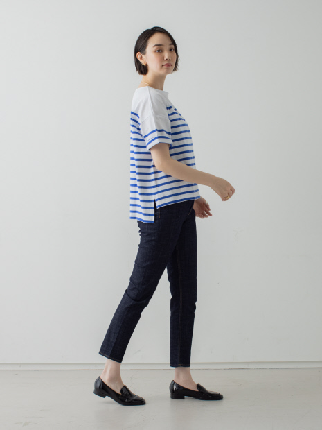 パネルバスクボーダーTシャツ