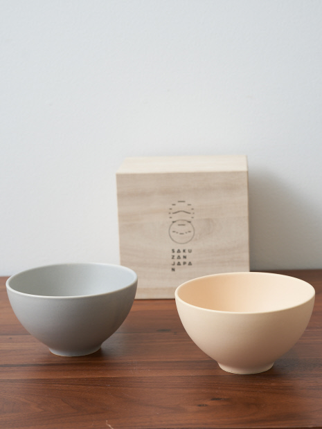 【SAKUZAN 作山】Sara RiceBowl ペアボウル木箱入り