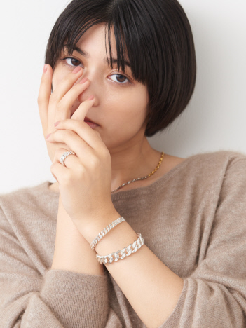 【Lemme./レム】thick chain bangle