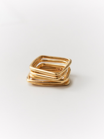 collex - 【SOKO/ソコ】LINI STACKING RINGS スクエアリング