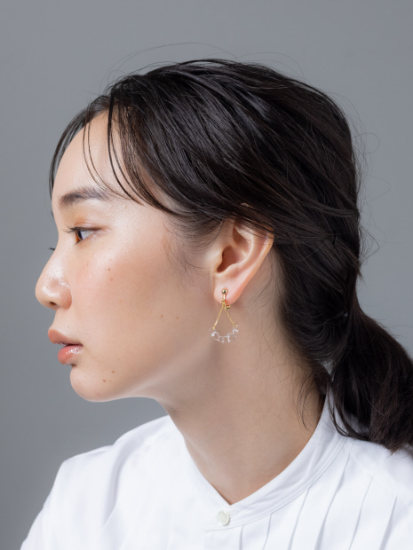 【別注】【HARIO Lampwork Factory】イヤリング フラッタ