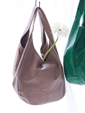 【WEB限定】【Ampersand】 washable leather big tote レザートートバッグ