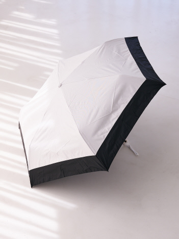 collex - 【a.s.s.a】ブラック切替晴雨兼用折畳傘 HEAT DOWN PARASOL