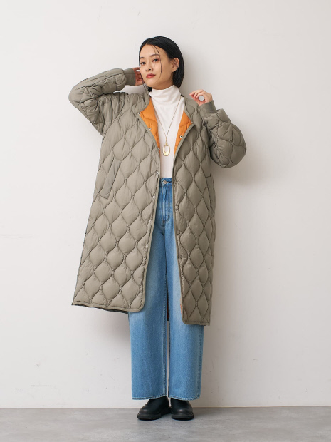 【TAION】 オーバーサイズ ダウン ロングジャケット