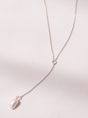 コレックス
【MERAKI】 Silver Pearl Drop necklace