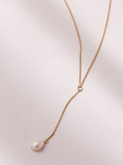 コレックス
【MERAKI】Gold Pearl Drop Necklace