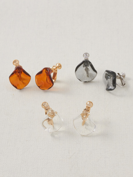 【別注】【HARIO Lampwork Factory】イヤリング フリル