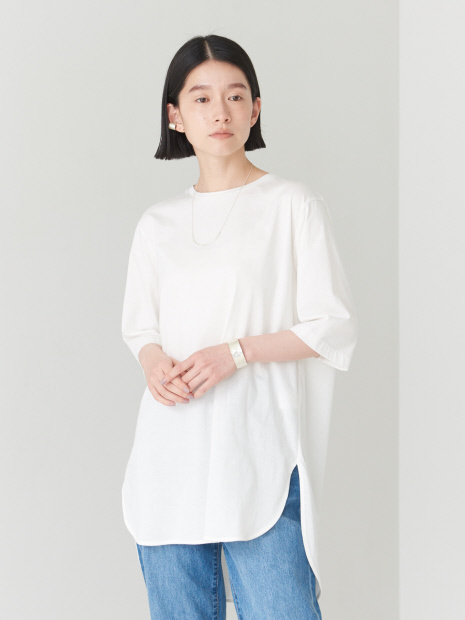 【接触冷感・UVカット】コンパクトクールチュニックTシャツ