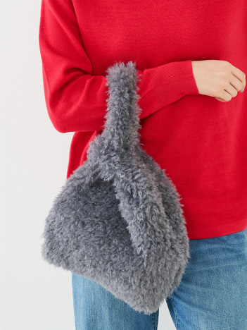 【WEB限定】【EARTH MADE】CURLY FUR MARCHEBAG ファーマルシェバッグ