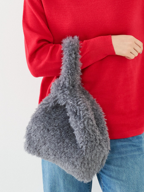 【WEB限定】【EARTH MADE】CURLY FUR MARCHEBAG ファーマルシェバッグ