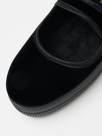 WEB限定】【ALBEROLA】一部別注 ベルベットメリージェーン 厚底