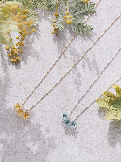 【HARIO Lampwork Factory】ネックレス ひとふさのミモザ