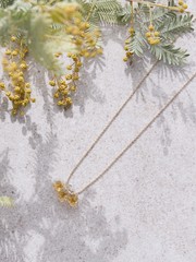 GIGI】Gold Line Necklace／ゴールドチェーンネックレス38㎝｜THE