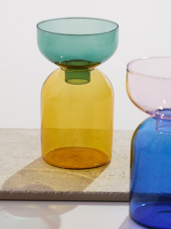 collex - 【amabro/アマブロ】TWO TONE VASE　ツートン フラワーベース 耐熱ガラス 一輪挿し 水耕栽培