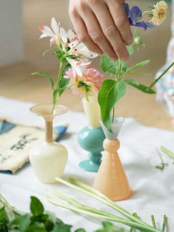 【amabro/アマブロ】MINI VASE -TWO TONE- ミニ花瓶 ツートンカラー フラワーベース