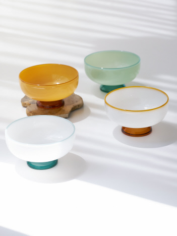 【amabro/アマブロ】SNOW BOWL  デザートボウル ミルクガラス 耐熱ガラス 食洗機対応 電子レンジ対応