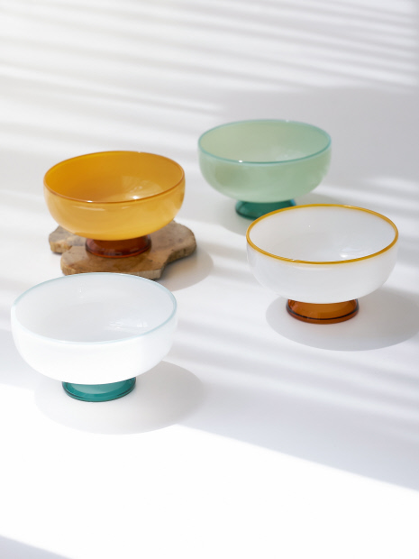 【amabro/アマブロ】SNOW BOWL デザートボウル ミルクガラス 耐熱ガラス 食洗機対応 電子レンジ対応