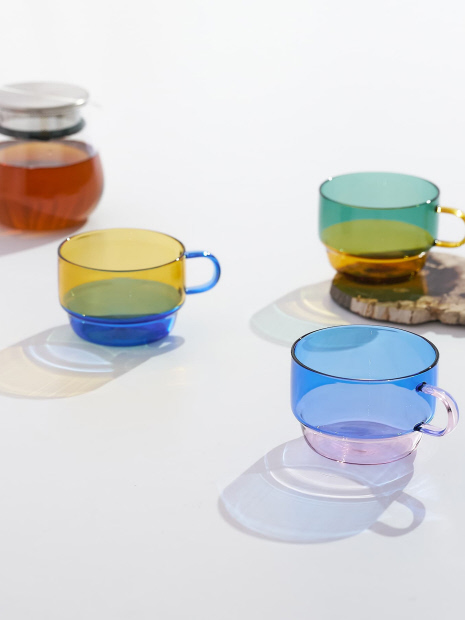 【amabro/アマブロ】 TWO TONE STACKING MUG ツートン スタッキング マグカップ 耐熱ガラス