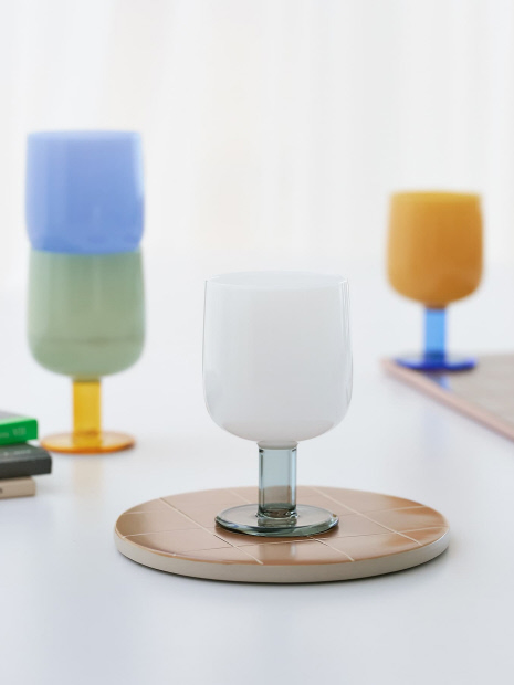 【amabro/アマブロ】 TWO TONE WINE GLASS ツートン ワイングラス 耐熱ガラス 200ml スタッキング可