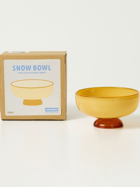 amabro/アマブロ】SNOW BOWL デザートボウル ミルクガラス 耐熱ガラス