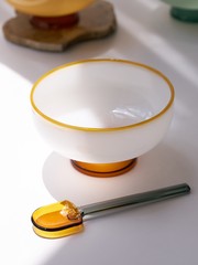 【amabro/アマブロ】SNOW BOWL  デザートボウル ミルクガラス 耐熱ガラス 食洗機対応 電子レンジ対応